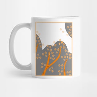 Autumn shrub on a black background Mug